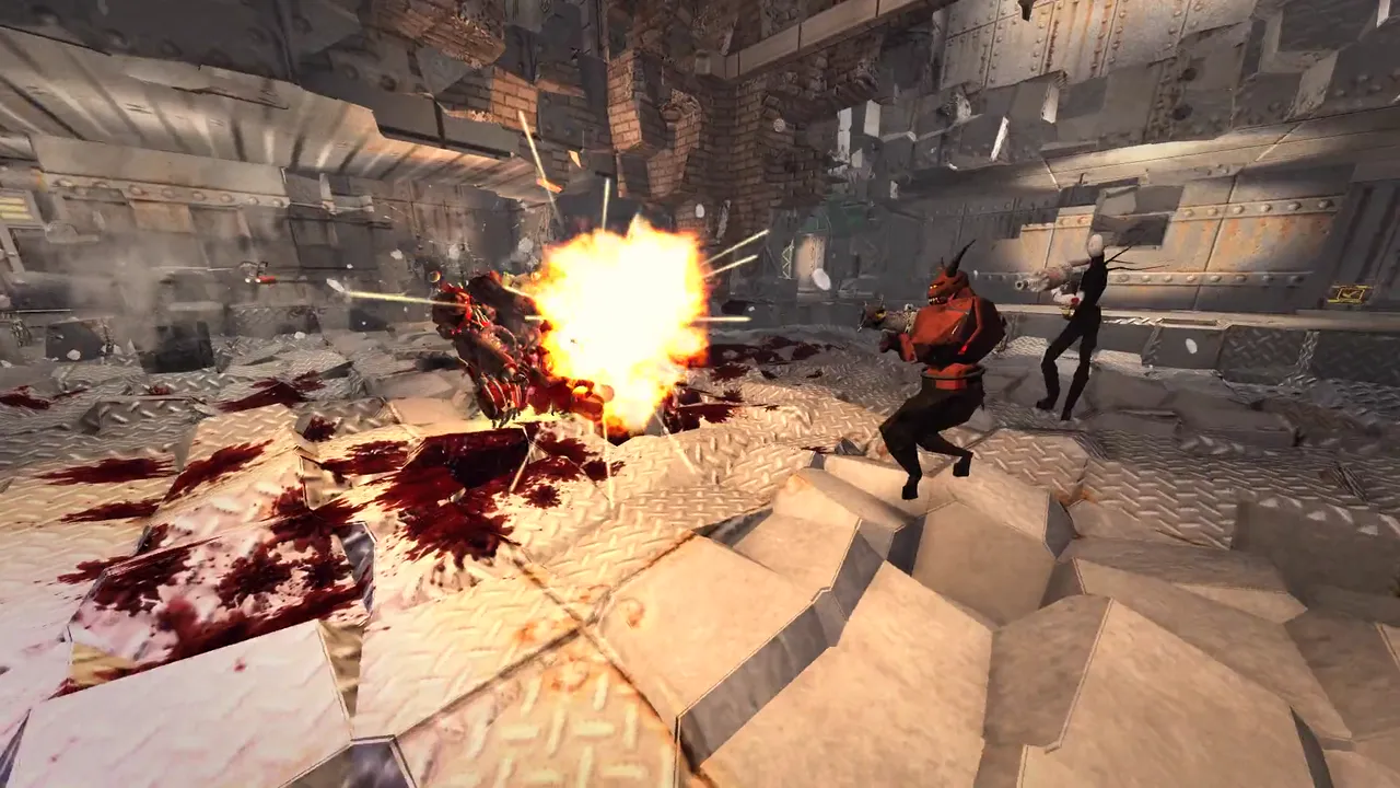A blast in the middle of a fight